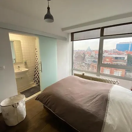 Brussels By Night Panoramic Studio Apartment For 2-3